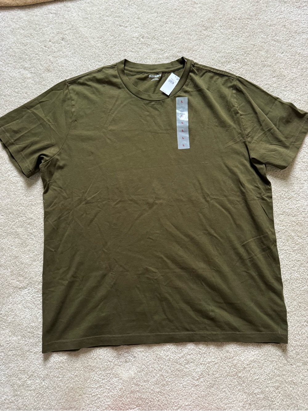 Old Navy Men's Olive Crew Neck Tee - Solid Olive Green